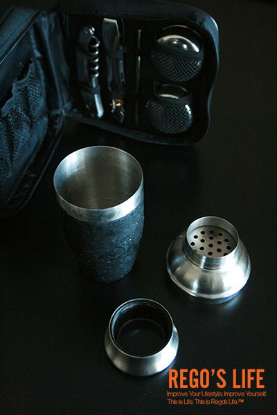 travel bar, travel bar set, traveling bar, travel bar, portable bar, portable bars, mobile bar, portable bar set, Rego's Life, For The Weekenders The Classic Travel Bar 101, lifestyle enhancements, Oggi 18-8 Stainless Steel Mini Cocktail Shaker Rego's Life (4)